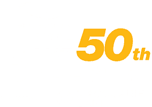 The Big Swim 50th logo white